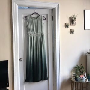 Pleated ombré maxi dress Petite